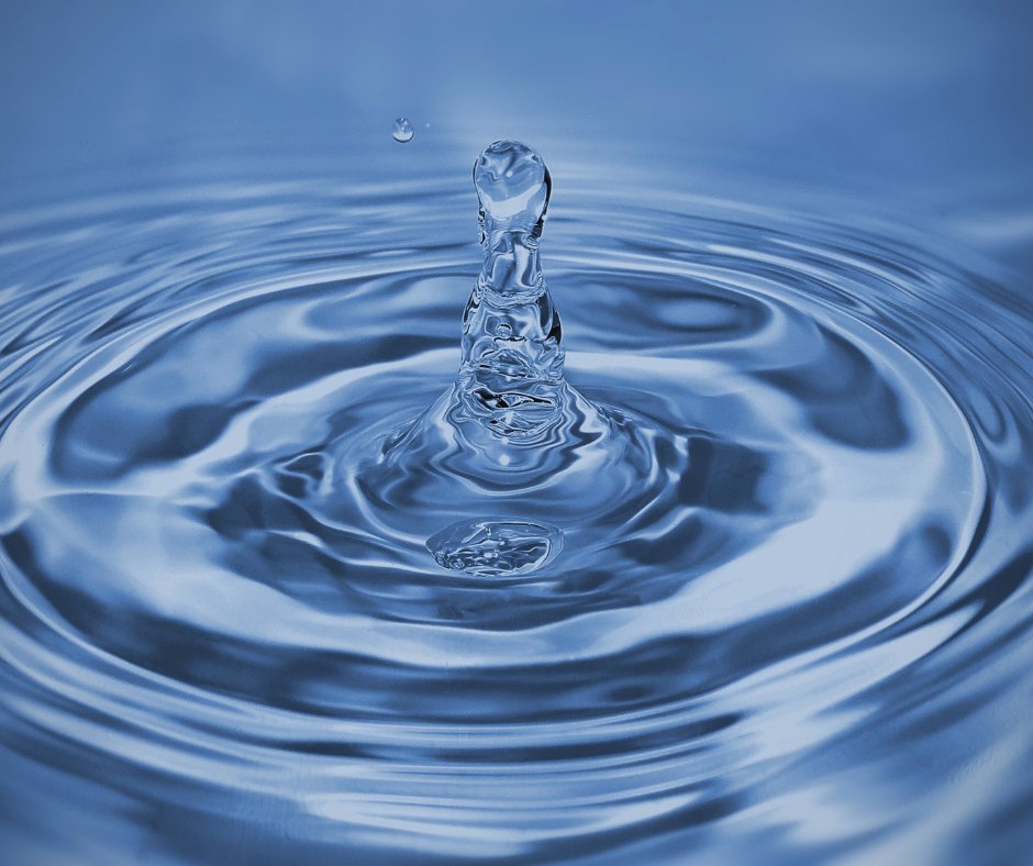 A water droplet creating ripples upon impact with the surface of a body of water during Earth Day activities.